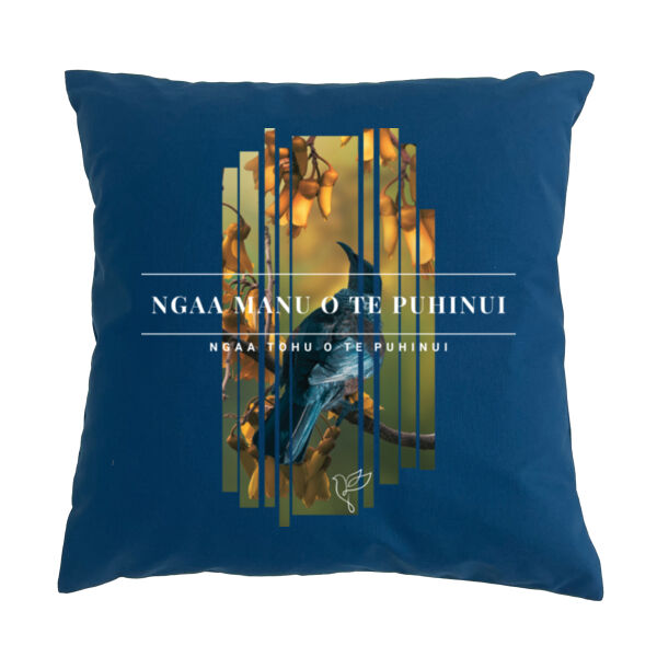 Ngaa Manu o te Puhinui - Cushion cover Thumbnail